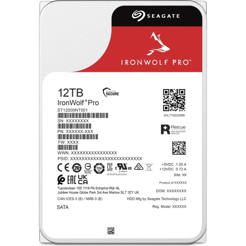Seagate IronWolf Pro 12TB HDD NAS 3.5 SATA 6Gb/s 512e 24/7