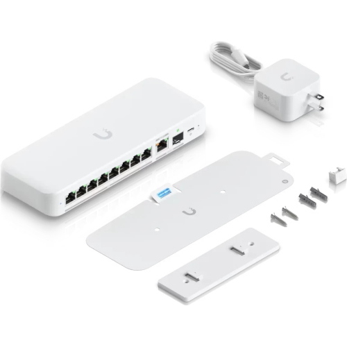 Ubiquiti UniFiSwitch Flex Desktop Smart Switch 2.5G 8 RJ-45 + 1 RJ-45/SFP+ PoE+ PD