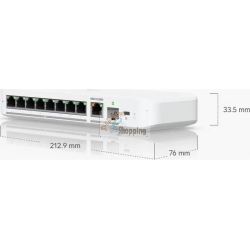Ubiquiti UniFiSwitch Flex Desktop Smart Switch 2.5G 8 RJ-45 + 1 RJ-45/SFP+ PoE+ PD