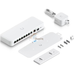 Ubiquiti UniFiSwitch Flex Desktop 2.5G Smart Switch, 8x RJ-45, 1x RJ-45/SFP+, PoE+ PD