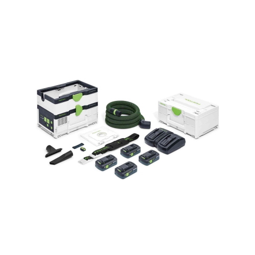 Aspiratore FESTOOL CTLC SYS HPC 4.0 I-Plus (4 x 4,0 Ah + TCL6 DUO + SYS3 M 187)
