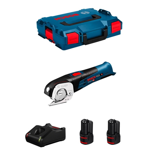 Cesoia universale BOSCH GUS 12V-300 (2 x 2,0 Ah + GAL12V-40 + L-Boxx 102)