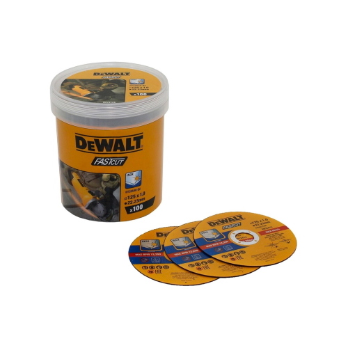 Cubo 100 dischi DeWALT Inox DT20540-QZ 125mm x 1mm