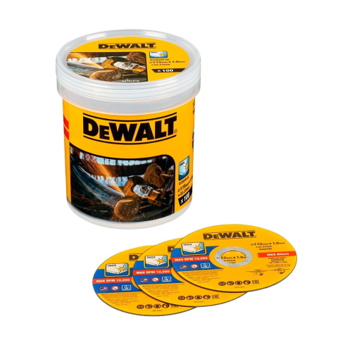 Cubo 100 dischi DeWALT Inox DT20599-QZ 115mm x 1mm