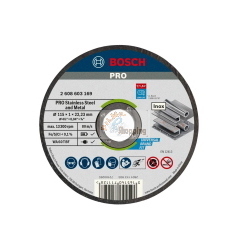 Cubo 100 dischi BOSCH Stainless Steel and Metal 115x1mm