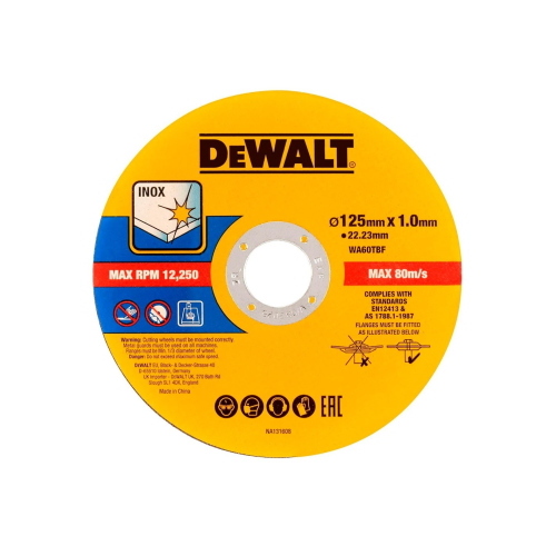 Cubo 50 dischi DeWALT Inox DT20598-QZ 125mm x 1mm