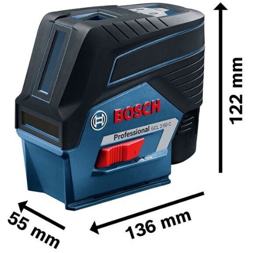 Bosch GCL2-50C linea laser rossa 50m ricevitore RM2 BM3 L-Boxx