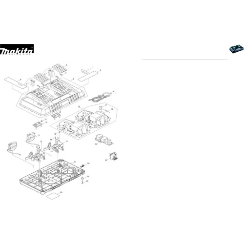 Makita DC18RD caricabatterie doppio 14.4-18V