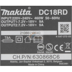 Makita DC18RD caricabatterie doppio 14.4-18V