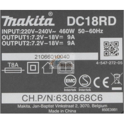 Makita DC18RD caricabatterie doppio 14.4-18V