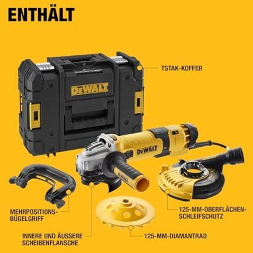 DeWalt DWE4257KT-QS Smerigliatrice angolare 125 mm 1500W Kit TSTAK