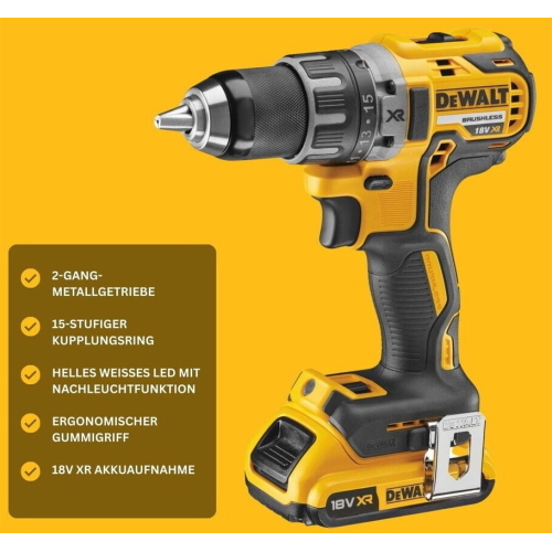 DeWalt DCD791D2-QW trapano avvitatore 18V 2x2Ah Li-Ion TSTAK