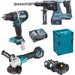 Makita DLX3119TJ combo kit 18V 3x5Ah Li-Ion 2 Makpac