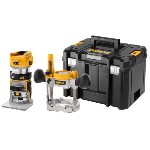 DeWalt DCW604NT-XJ fresa a tuffo 18V solo corpo con accessori TSTAK