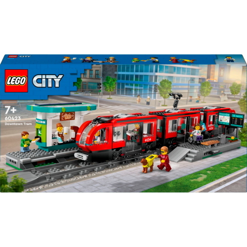 LEGO City 60423 set tram con fermata, dettagliato, gioco di ruolo