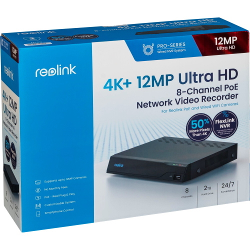 Reolink NVS8 NVR 8 canali PoE 2TB HDD preinstallato