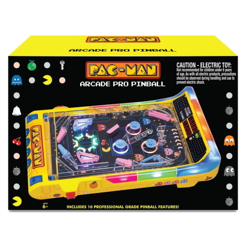 Ambassador Pac-Man Arcade Pro Pinball è un flipper da tavolo compatto con tema ufficiale Pac-Man per un'esperienza di gioco arcade nostalgica.