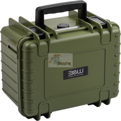 B&W drone.case PP.66 bronzo-verde, custodia protettiva su misura per DJI Mini 5, ideale per trasporto e protezione sicuri del drone.