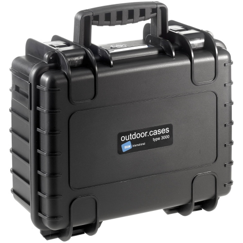 B&W Outdoor Case Type 3000 valigetta rigida nera divisorio interno