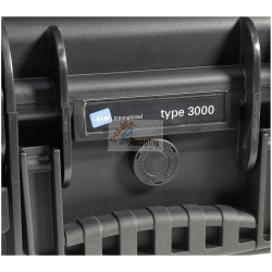 B&W Outdoor Case Type 3000 valigetta rigida nera divisorio interno