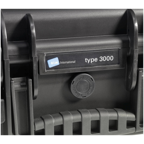 B&W Outdoor Case Type 3000 valigetta rigida nera divisorio interno