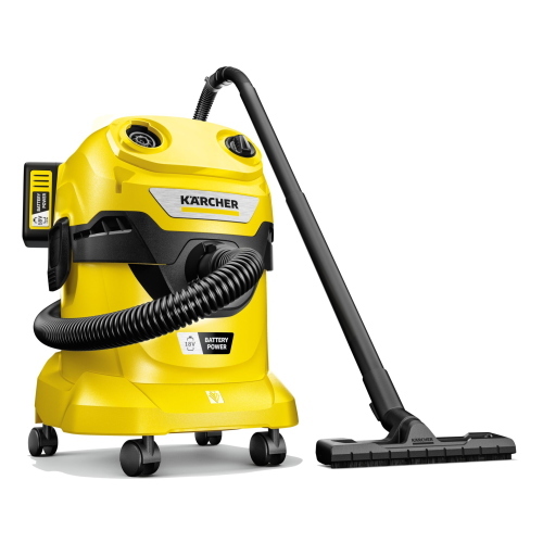 Kärcher WD 4-18 Dual Battery aspirapolvere senza fili secco/umido doppia batteria serbatoio inox