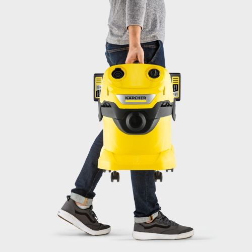 Kärcher WD 4-18 Dual Battery aspirapolvere senza fili secco/umido doppia batteria serbatoio inox