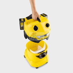 Kärcher WD 4-18 Dual Battery aspirapolvere senza fili secco/umido doppia batteria serbatoio inox