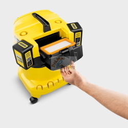 Kärcher WD 4-18 Dual Battery aspirapolvere senza fili secco/umido doppia batteria serbatoio inox