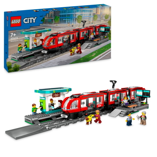 LEGO City 60423 set tram con fermata, dettagliato, gioco di ruolo