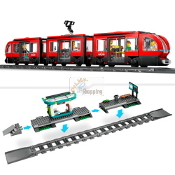 LEGO City 60423 set tram con fermata, dettagliato, gioco di ruolo