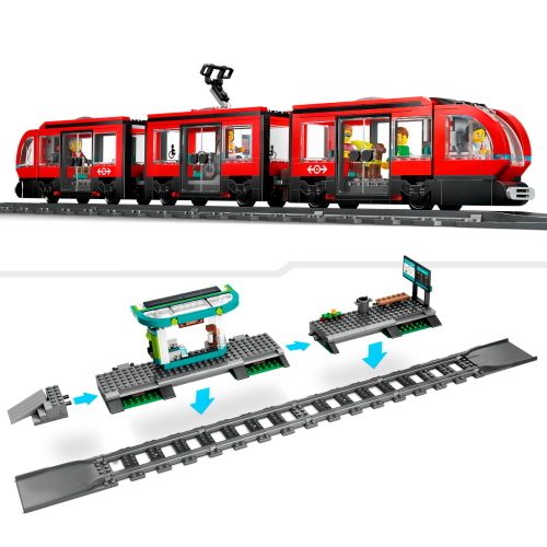 LEGO City 60423 set tram con fermata, dettagliato, gioco di ruolo