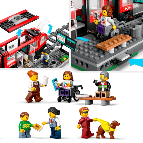 LEGO City 60423 set tram con fermata, dettagliato, gioco di ruolo