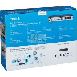 Reolink NVS8 NVR 8 canali PoE 2TB HDD preinstallato