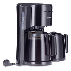 Severin KA 9307 macchina da caffè filtro 2 caraffe nera