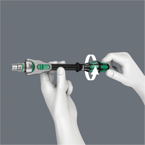 Wera 8000 A Zyklop Speed-Knarre, chiave a cricchetto con attacco 1 / 4", ideale per avvitamenti rapidi.