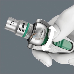 Wera 8000 A Zyklop Speed-Knarre, chiave a cricchetto con attacco 1 / 4", ideale per avvitamenti rapidi.