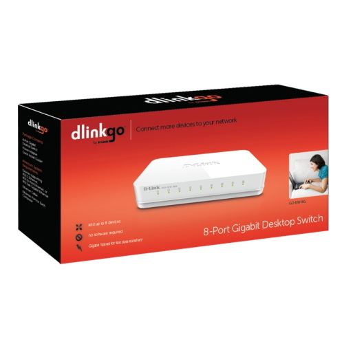 D-Link GO-SW-8G/E switch 8 porte Gigabit Ethernet