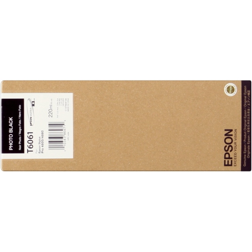 Epson T6061 Nero (Foto) Cartuccia d'inchiostro ORIGINALE (C13T606100) 220ml 800 mm