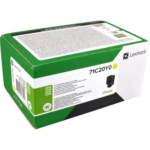 Lexmark 71C20Y0 giallo toner ORIGINALE (CS/CX730) 000 pagine 5000 Pagine