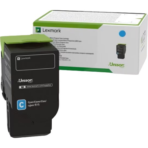 Lexmark 78C2XCE ciano toner ORIGINALE (CS/CX421/521/622) 260 g 72 mm