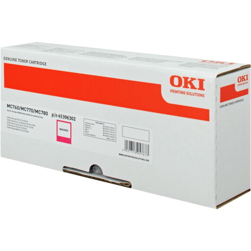 OKI 45396302 magenta toner ORIGINALE 580 g 74 mm