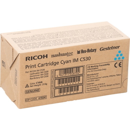 Ricoh IM C530C ciano toner ORIGINALE (418241) 18.000 pagine 18000 Pagine