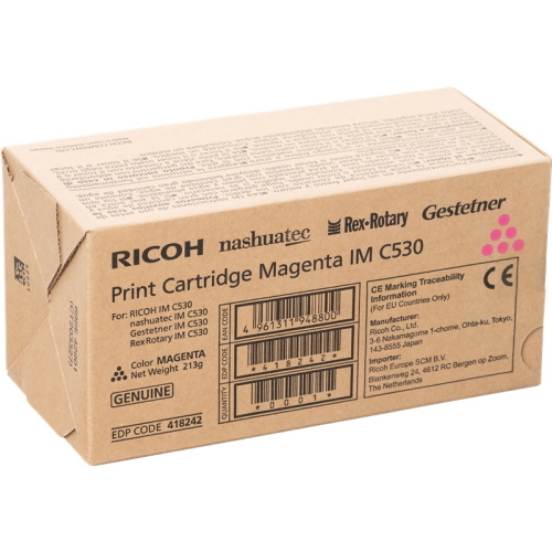 Ricoh IM C530M magenta toner ORIGINALE (418242) 18.000 pagine 18000 Pagine