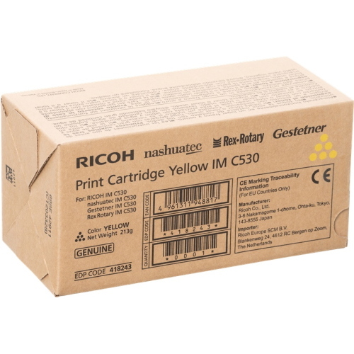 Ricoh IM C530Y giallo toner ORIGINALE (418243) 18.000 pagine 18000 Pagine