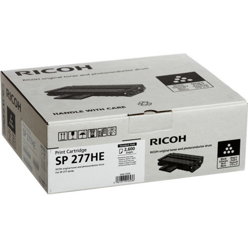 Ricoh SP 277HE nero toner ORIGINALE (408160) 600 pagine 2600 Pagine