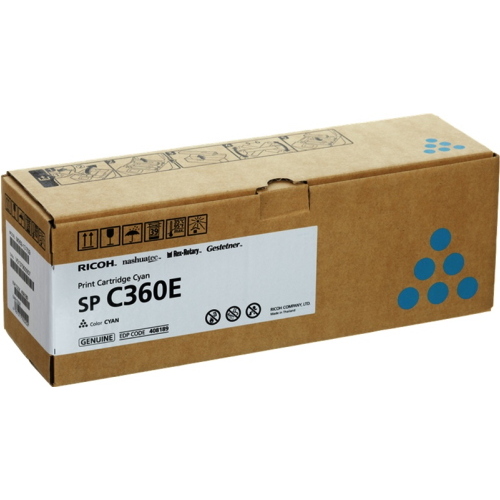 Ricoh SP C360EC ciano toner ORIGINALE (408189) 500 pagine 1500 Pagine
