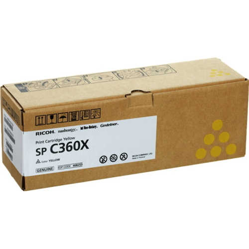 Ricoh SP C360XY giallo toner ORIGINALE (408253) 000 pagine 9000 Pagine