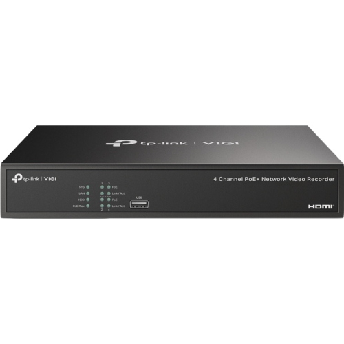TP-Link Videoregistratore di rete VIGI NVR1004H-4P nero