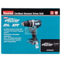 Makita HP002GZ trapano avvitatore a percussione 40V max 65nm 9000 rpm solo corpo